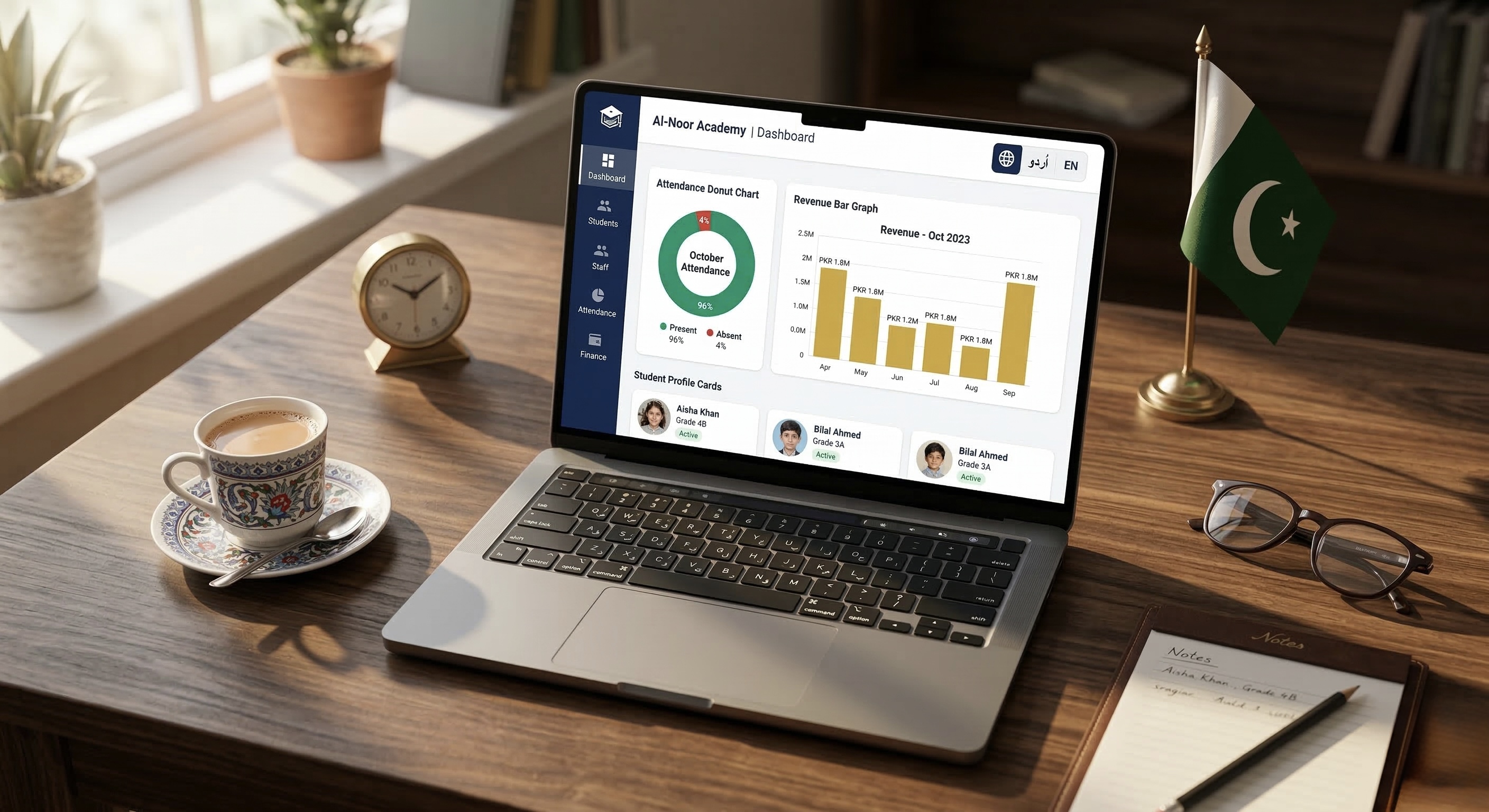 PakEducate Attendance Tracking dashboard